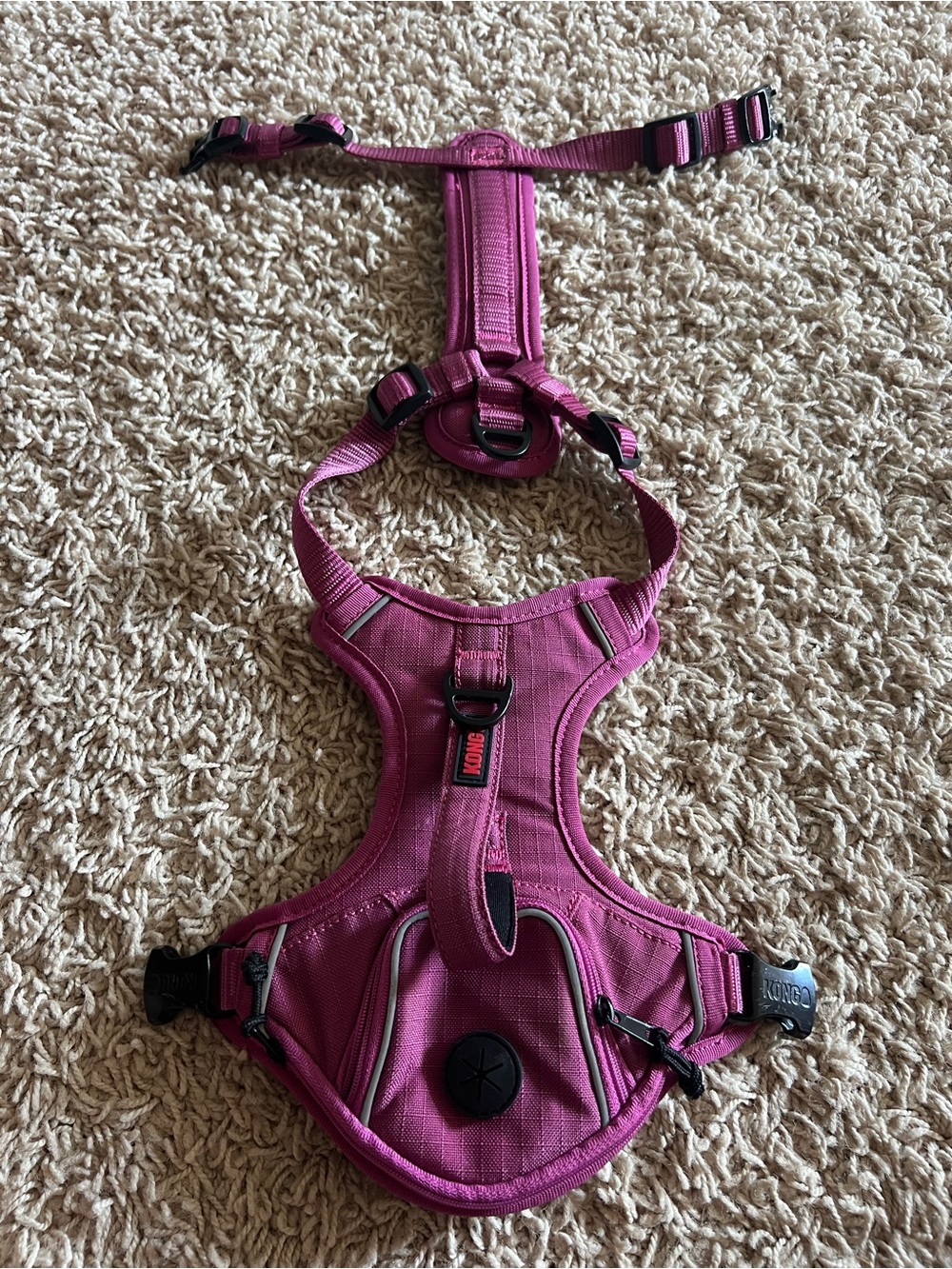 Kong Pink Padded Dog Harness Vest with Front Leash Clip